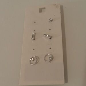 Silver Stud Earring Set